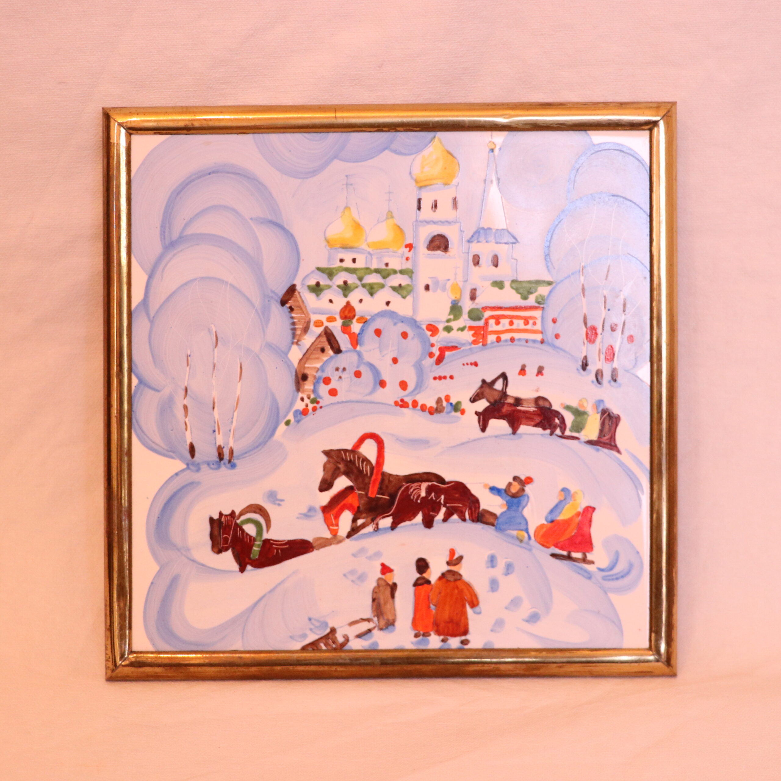 Seinakaunistus "Talvine maastik Venemaal"