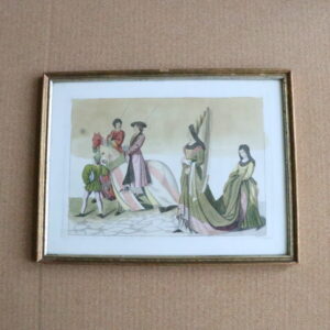 Keskaja itaalia kostüümid, signeeritud Landini f. (1827)